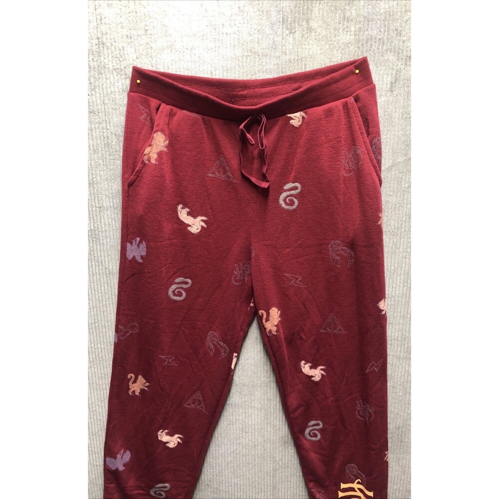 Harry Potter Wizard World Women’s XG Joggers Lounge Red Graphic Pockets